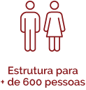 Estrutura para + de 600 pessoas